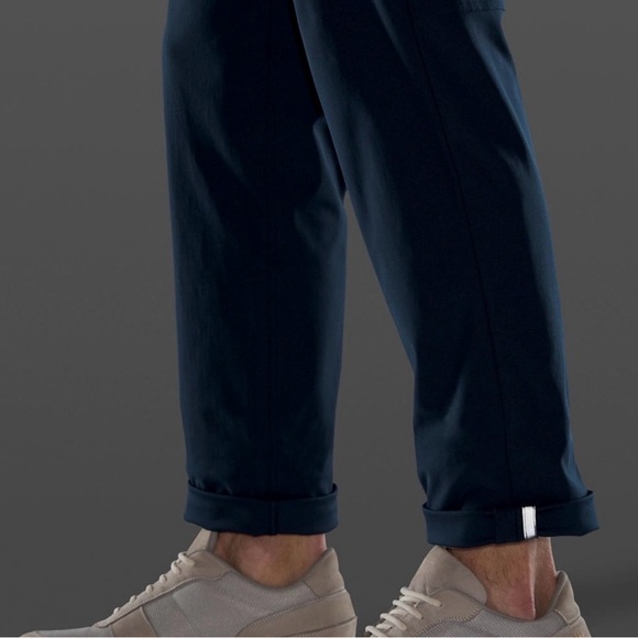 Lululemon ABC Pant Slim 34" warpstreme true navy reflective cuffs anti wrinkle - Picture 5 of 16